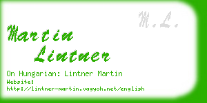 martin lintner business card